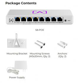 Switch 8-poort PoE